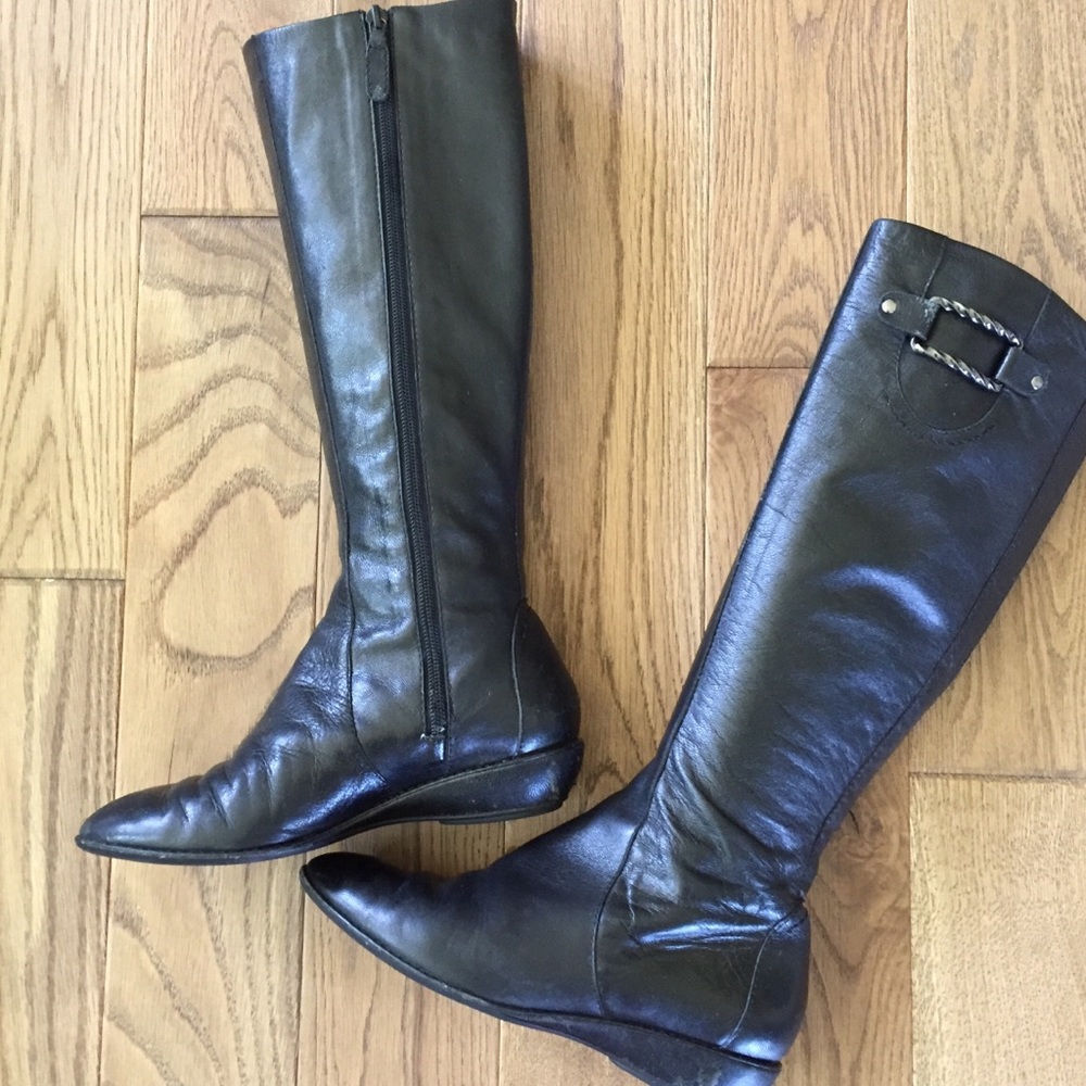 Cole Haan Nike Air leather riding boots